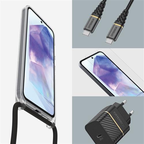 OB REACT NECKLACE GALAXY A55 5G SAMSUNG STARDUST CLEAR