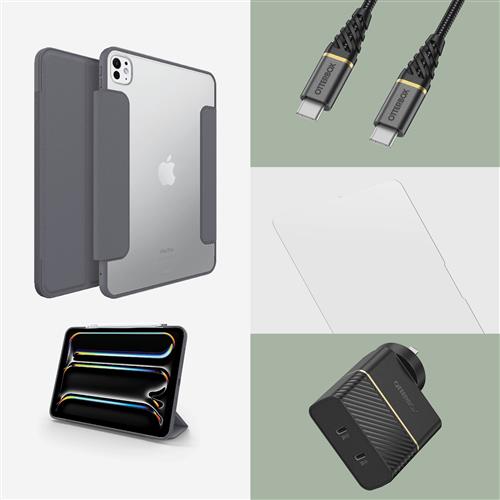 OB SYM FOLIO APPLE IPAD PRO11IN M4 THUNDERSTORM BLACK RETAILPACK