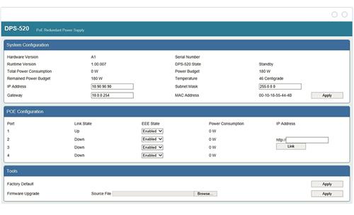POE REDUNDANT POWER SUPPLY FOR DGS-1520-28 DGS-1520-28MP DGS-15