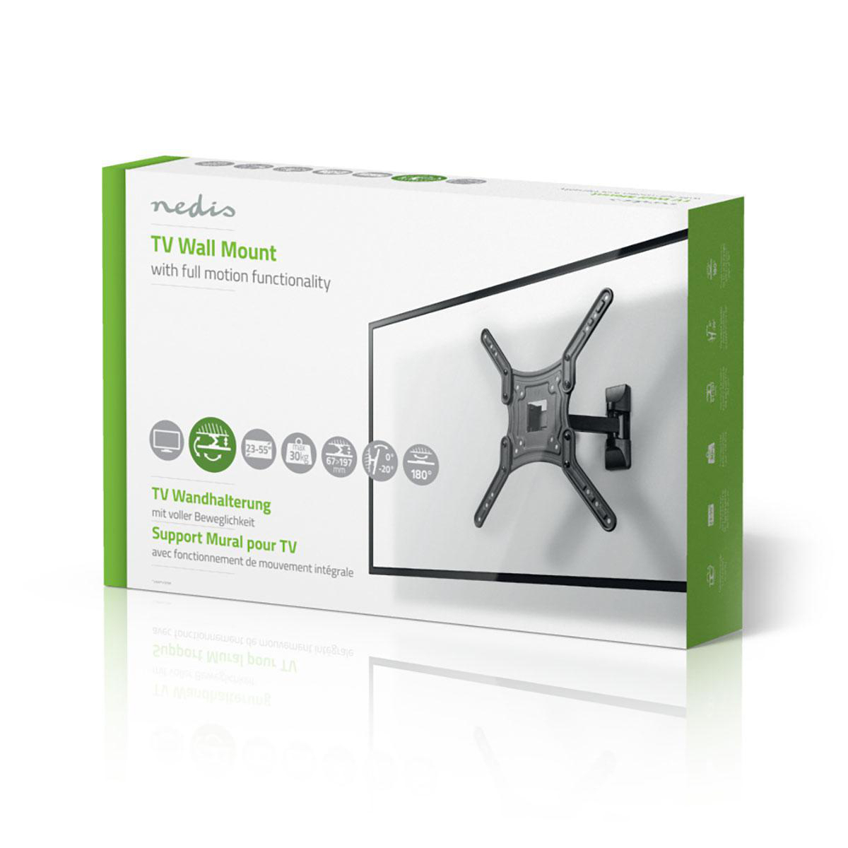 Nedis TVWM1430BK Supporto TV a parete 139,7 cm (55