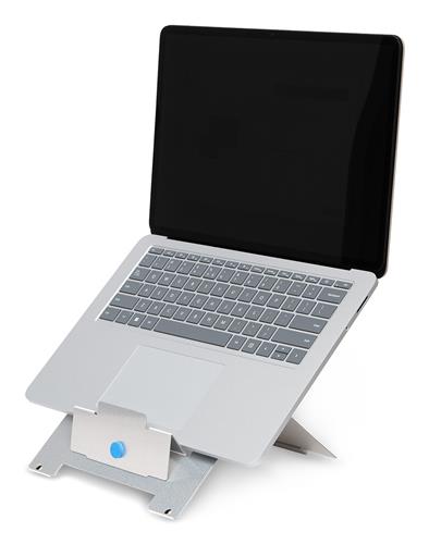 SUPPORTO PER LAPTOP R-GO RISER FLEXIBLE PIEGHEVOLE ARGENTO