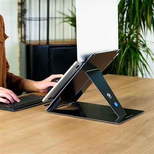 SUPPORTO TABLET E LAPTOP R-GO RISER DUO 10-22 NERO