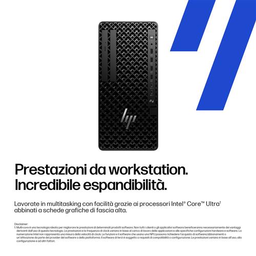 HP Z1 G1i Wolf Pro Security Edition Intel Core Ultra 9 285 32 GB DDR5-SDRAM 1 TB SSD Windows 11 Pro Tower Stazione di lavoro AI Workstation, AI PC Nero