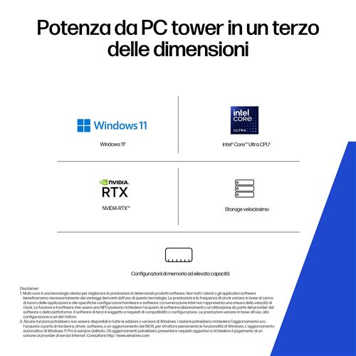 HP Z2 SFF G1i Intel Core Ultra 7 265 32 GB DDR5-SDRAM 1 TB SSD Windows 11 Pro Stazione di lavoro AI Workstation, AI PC Nero