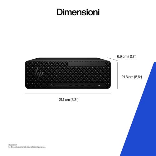 HP Z2 SFF G1i Intel Core Ultra 7 265 32 GB DDR5-SDRAM 1 TB SSD Windows 11 Pro Stazione di lavoro AI Workstation, AI PC Nero
