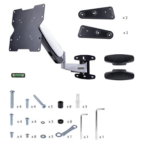 StarTech.com FHA-TV-WALL-MOUNT Supporto TV a parete 139,7 cm (55) Nero, Argento