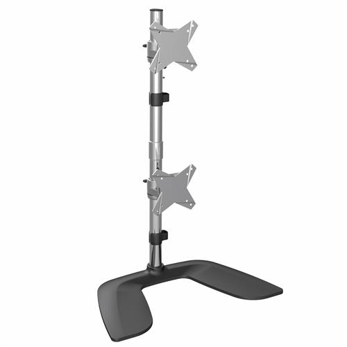 StarTech.com ARMDUOVS Supporti a parete per TV 68,6 cm (27) Scrivania Nero, Argento