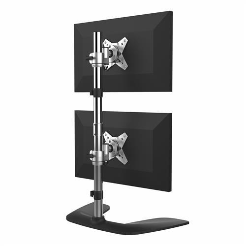 StarTech.com ARMDUOVS Supporti a parete per TV 68,6 cm (27) Scrivania Nero, Argento