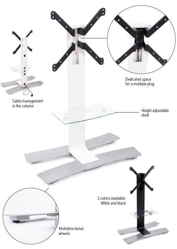 Erard 039051 Supporto TV a parete 190,5 cm (75