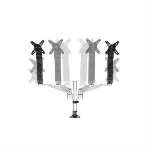 StarTech.com ARMDUAL30 Supporti a parete per TV 76,2 cm (30) Scrivania Nero, Argento