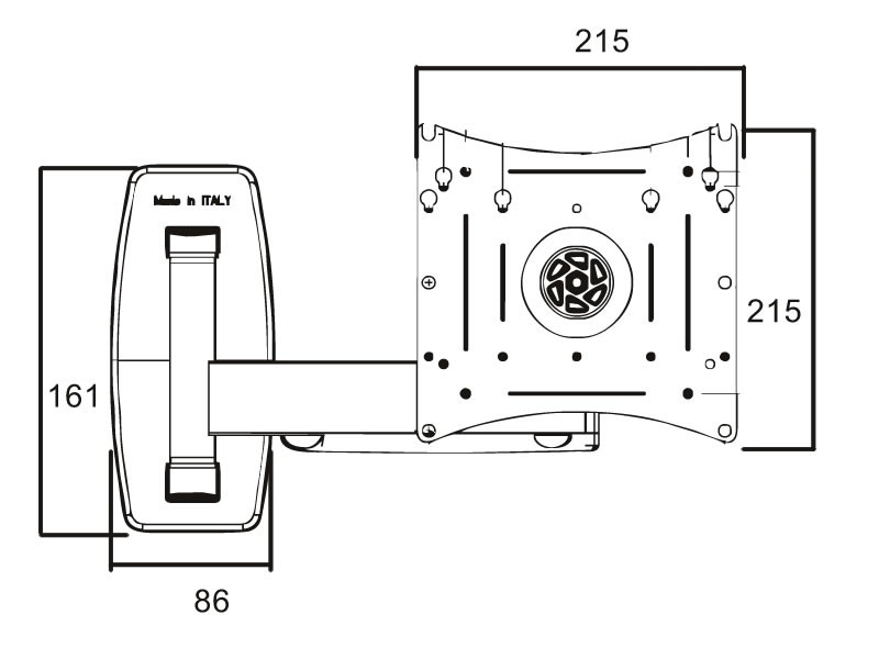 ITB OM06174 Supporto TV a parete 101,6 cm (40