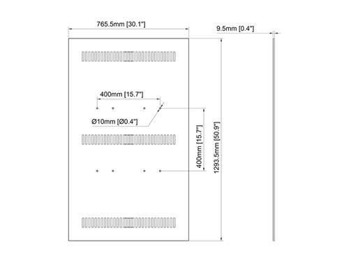 Multibrackets 1201 accessorio per il supporto per pannelli segnaletici Piastra posteriore