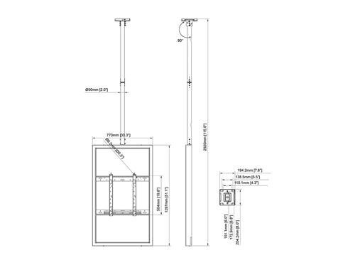 Multibrackets 3311 Supporto per display espositivi 139,7 cm (55