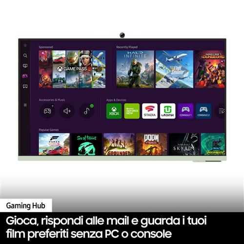 Samsung S32BM80PUU Monitor PC 81,3 cm (32) 3840 x 2160 Pixel 4K Ultra HD LED Rosa, Bianco