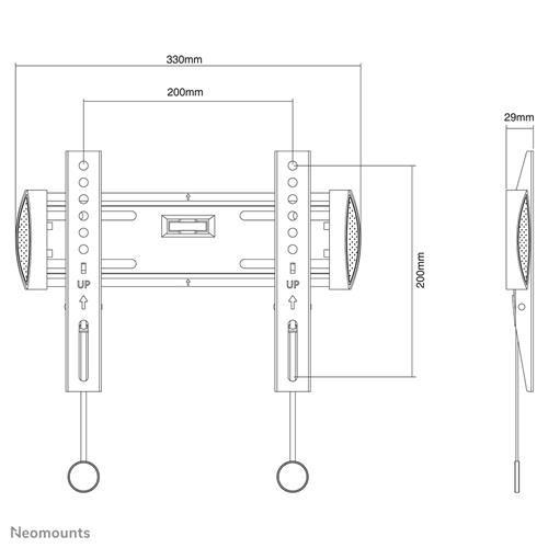 Neomounts NM-W120 101,6 cm (40) Nero