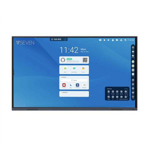 V7 IFP6501- lavagna interattiva 165,1 cm (65) 3840 x 2160 Pixel Touch screen Nero