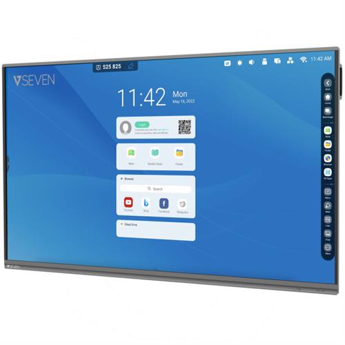 V7 IFP6502-V7PRO lavagna interattiva 165,1 cm (65) 3840 x 2160 Pixel Touch screen Nero USB / Bluetooth