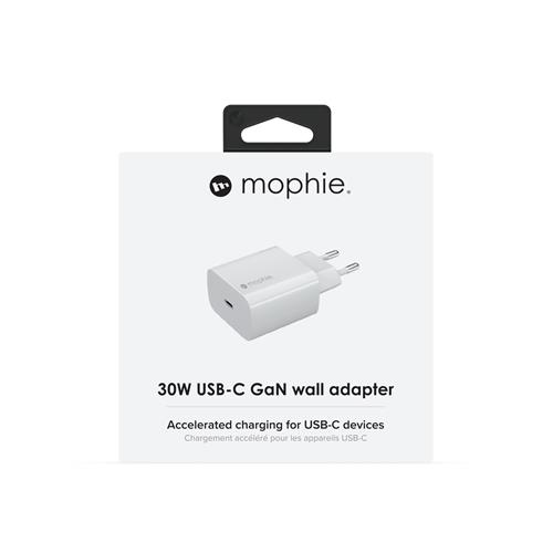 mophie 409908422 Caricabatterie per dispositivi mobili Computer portatile, Smartphone, Tablet Bianco AC Ricarica rapida Interno