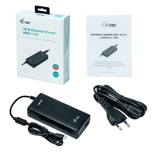 i-tec CHARGER-C112W Caricabatterie per dispositivi mobili Universale Nero AC Interno