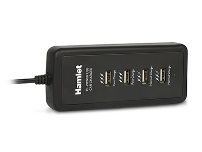 Hamlet Car Charger alimentatore usb da auto 5 porte 40w