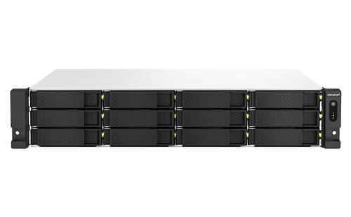 QNAP TS-1264U-RP NAS Armadio (2U) Intel Celeron 8 GB DDR4 0 TB QNAP QTS Alluminio, Nero