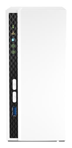 QNAP TS-233 server NAS e di archiviazione Tower ARM Cortex-A55 2 GB 0 TB QNAP QTS Bianco