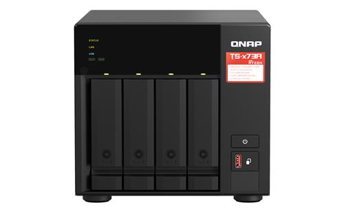 QNAP TS-473A NAS Tower Ryzen Embedded V1500B 8 GB DDR4 0 TB QNAP Turbo System Nero