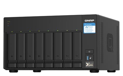 QNAP TS-832PX NAS Tower Annapurna Labs AL324 4 GB DDR4 0 TB QNAP Turbo System Alluminio, Nero