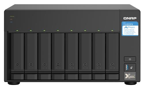 QNAP TS-832PX NAS Tower Annapurna Labs AL324 4 GB DDR4 0 TB QNAP Turbo System Alluminio, Nero