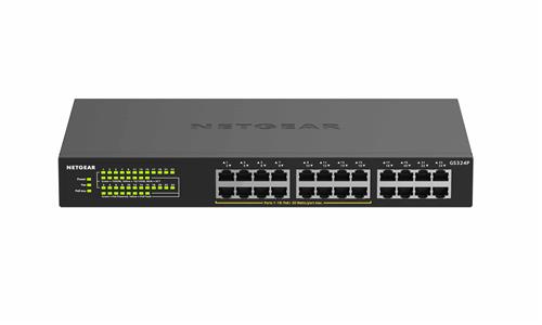 NETGEAR GS324P Non gestito Gigabit Ethernet (10/100/1000) Supporto Power over Ethernet (PoE) 1U Nero