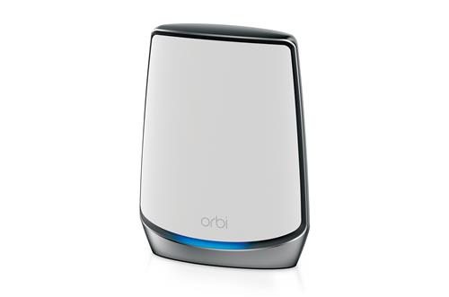 NETGEAR Orbi RBS850 AX6000 WiFi 6 Mesh Sattelite Banda tripla (2.4 GHz/5 GHz/5 GHz) Wi-Fi 6 (802.11ax) Grigio, Bianco 4 Interno