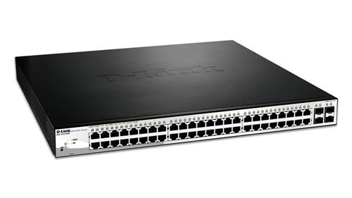 D-Link DGS-1210-52MP switch di rete Gestito L2 Gigabit Ethernet (10/100/1000) 1U Nero
