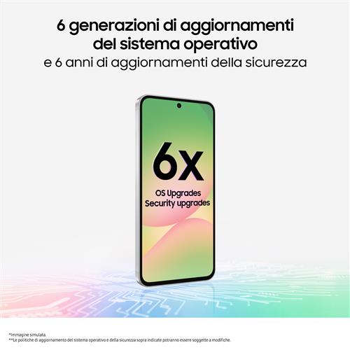 Samsung Galaxy A56 5G, Smartphone con Funzioni intelligenti, Display Super AMOLED 6.7”, 8GB RAM, 256GB, Camera 50MP, Batteria 5.000 mAh, IP67, Awesome Lightgray