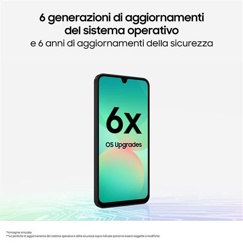Samsung Galaxy A26 5G, Smartphone con Funzioni intelligenti, Display Super AMOLED 6.7”, 8GB RAM, 256GB, Batteria 5.000 mAh, memoria espandibile, Black