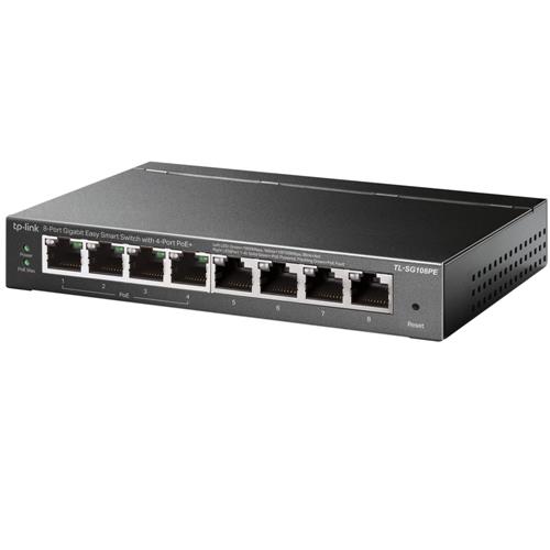 TP-Link TL-SG108PE switch di rete Gestito L2 Gigabit Ethernet (10/100/1000) Supporto Power over Ethernet (PoE) Nero