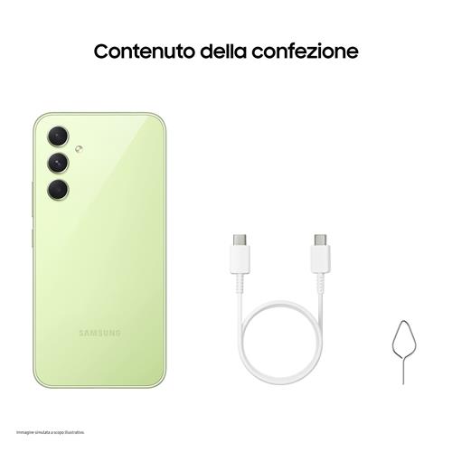 Samsung Galaxy A54 5G Display FHD+ Super AMOLED 6.4”, Android 13, 8GB RAM, 256GB, Doppia SIM, Batteria 5.000 mAh, Awesome Lime