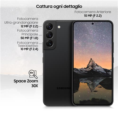 Samsung Galaxy S22 5G Display 6.1'' Dynamic AMOLED 2X, 4 fotocamere, RAM 8 GB, 128 GB, 3.700mAh, Phantom Black