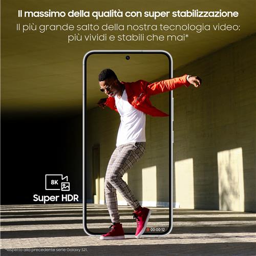 Samsung Galaxy S22 5G Display 6.1'' Dynamic AMOLED 2X, 4 fotocamere, RAM 8 GB, 256 GB, 3.700mAh, Phantom White