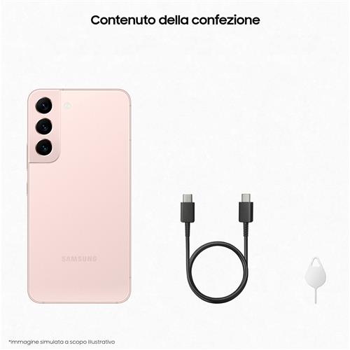 Samsung Galaxy S22 5G Display 6.1'' Dynamic AMOLED 2X, 4 fotocamere, RAM 8 GB, 128 GB, 3.700mAh, Pink Gold