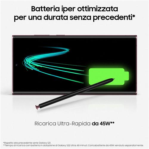 Samsung Galaxy S22 Ultra 5G Display 6.8'' Dynamic AMOLED 2X, 5 fotocamere, RAM 12 GB, 256 GB, 5.000mAh, Green