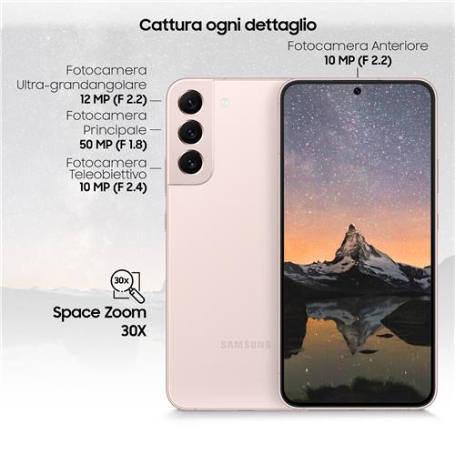 Samsung Galaxy S22+ 5G Display 6.6'' Dynamic AMOLED 2X, 4 fotocamere, RAM 8 GB, 256 GB, 4.500mAh, Pink Gold
