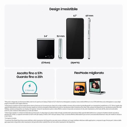 Samsung Galaxy Z Flip5 Smartphone AI RAM 8GB Display 3,4
