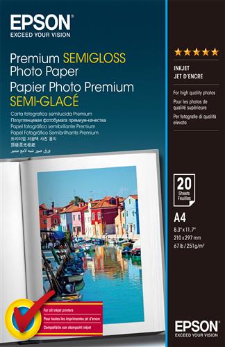 CARTA FOTOGRAFICA SEMILUCIDA A4 PREMIUM 20 FOGLI