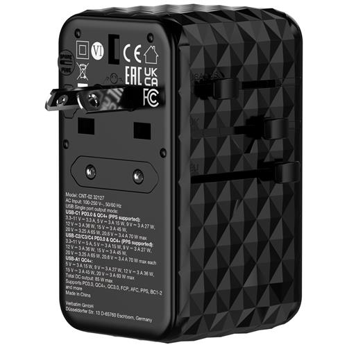 CHARGE N TRAVEL ADAPTER DIAMOND 85W RETRACTABLE CABLE CNT-02