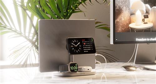 ZENS 4-IN-1 WIRELESS CHARGER INCL WALL CHARGER-WHITE