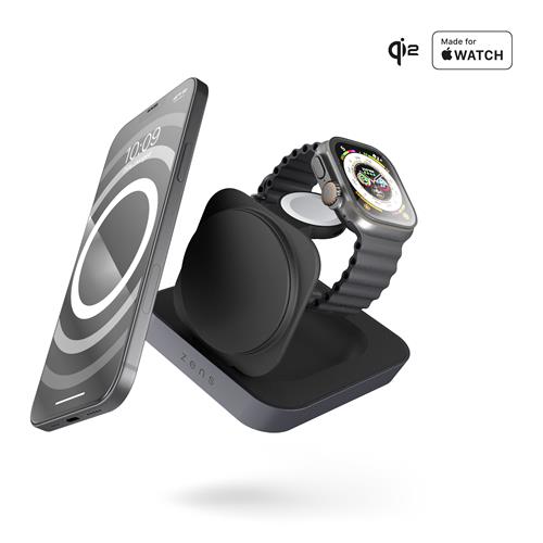 ZENS PRO2 NIGHTSTAND-WALL CRGR MAGNETIC WRLS CHARGER-BLACK