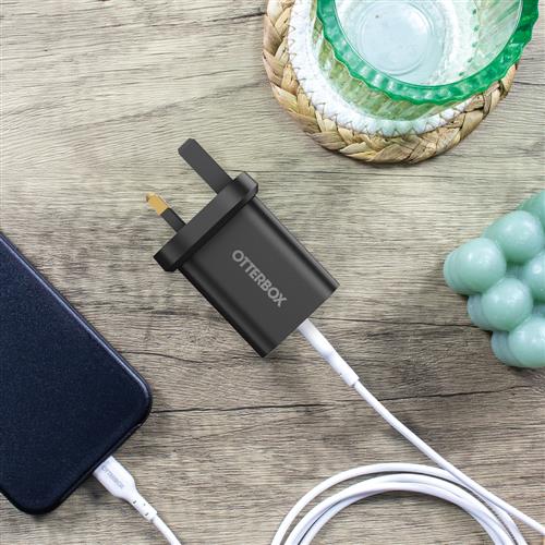 OB STANDARD UK WALL CHARGER 20W - 1X USB-C 20W USB-PD BLACK