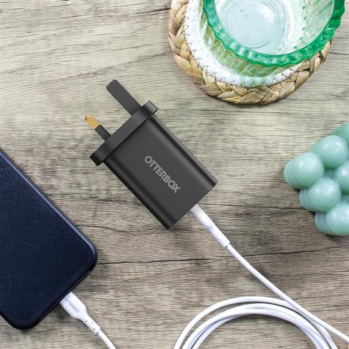 OB STANDARD UK WALL CHARGER 30W - 1X USB-C 30W USB-PD BLACK - PR