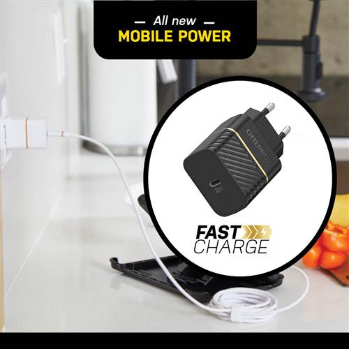 OTTERBOX EU WALL CHARGER 20W BLACK PROPACK 1XUSB-C-20W USB-PD