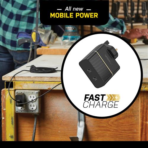 OTTERBOX UK WALL CHARGER 50W 1X USB-C 30W 1X USB-C 20W USB-PD